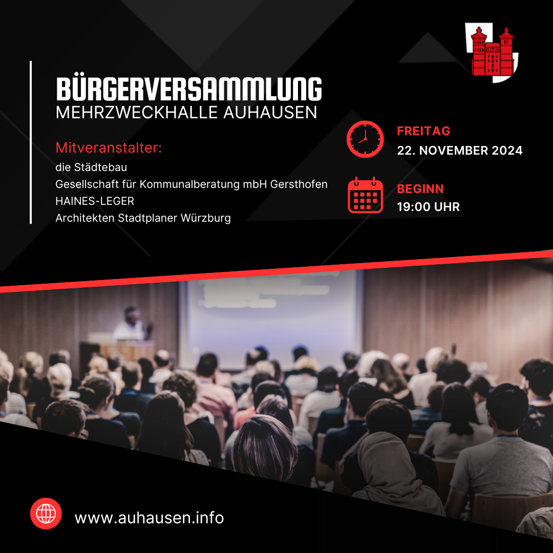 Bürgerversammlung Auhausen 2024 - Flyer