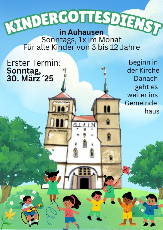 Flyer Kindergottesdienst Auhausen