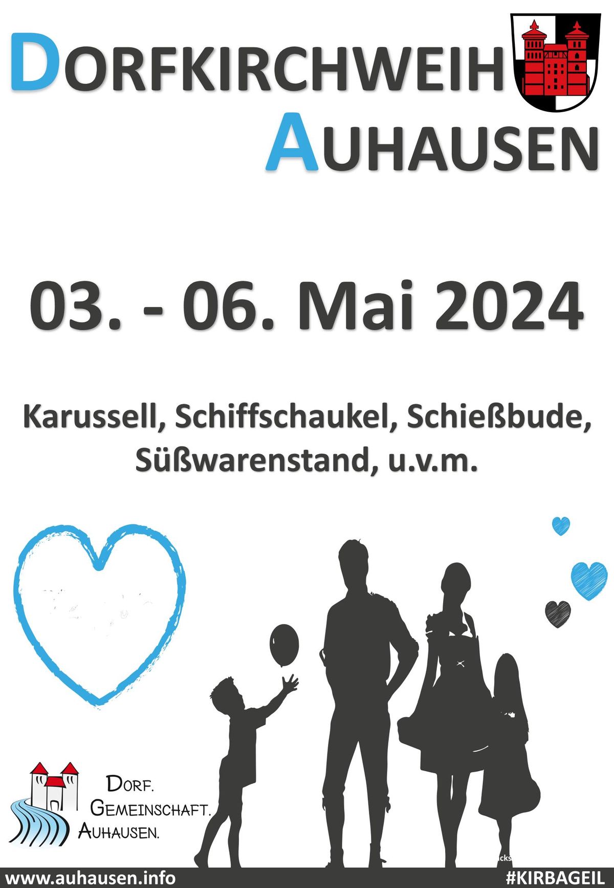 Dorfgemeinschaft Auhausen - Flyer Kirchweih 2024